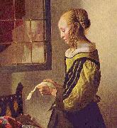 Johannes Vermeer Brieflesendes Madchen am offenen Fenster oil painting artist
